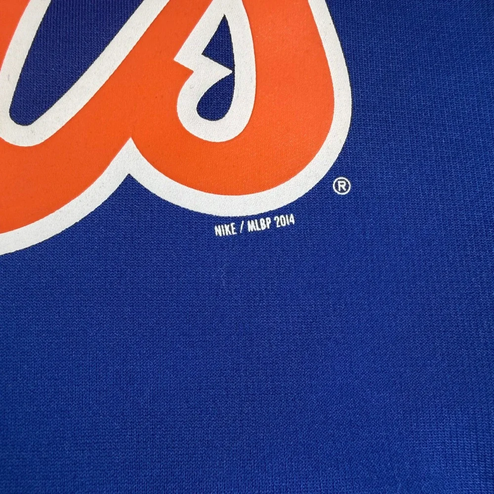 Nike New York Mets Hoodie Mens Medium Blue Excellent Therma-FIT MLB Sweatshirt